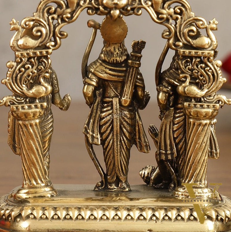 Pure Brass Small Ram Darbar Miniature Idol - 3 in Height