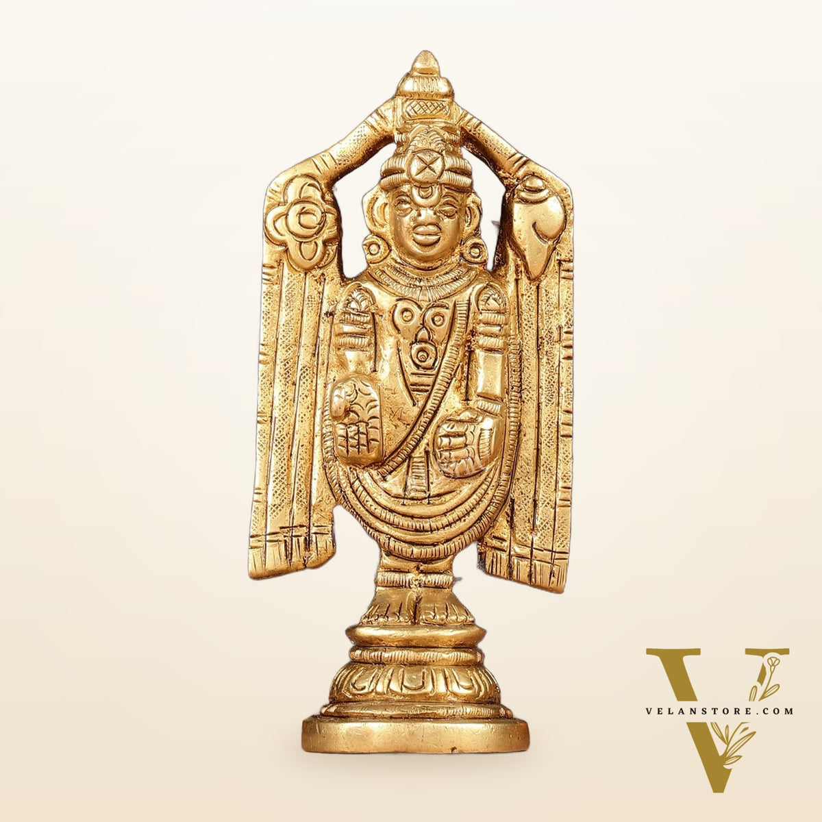 Pure Brass Small Tirupati Balaji Statue 4"