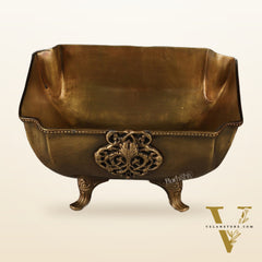Pure Brass Square Shape Urli Multipurpose Bowl - Elegant and Versatile Decor