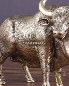Pure Brass Standing Bull Statue – Vastu & Feng Shui Recommended