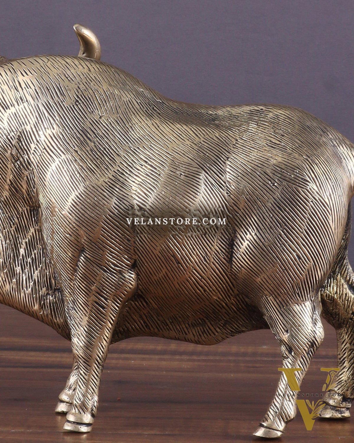 Pure Brass Standing Bull Statue – Vastu & Feng Shui Recommended