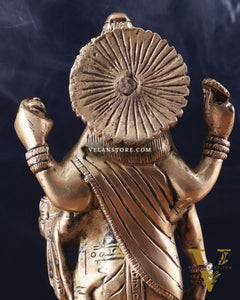 Pure Brass Standing Dhanvantari Idol 8"