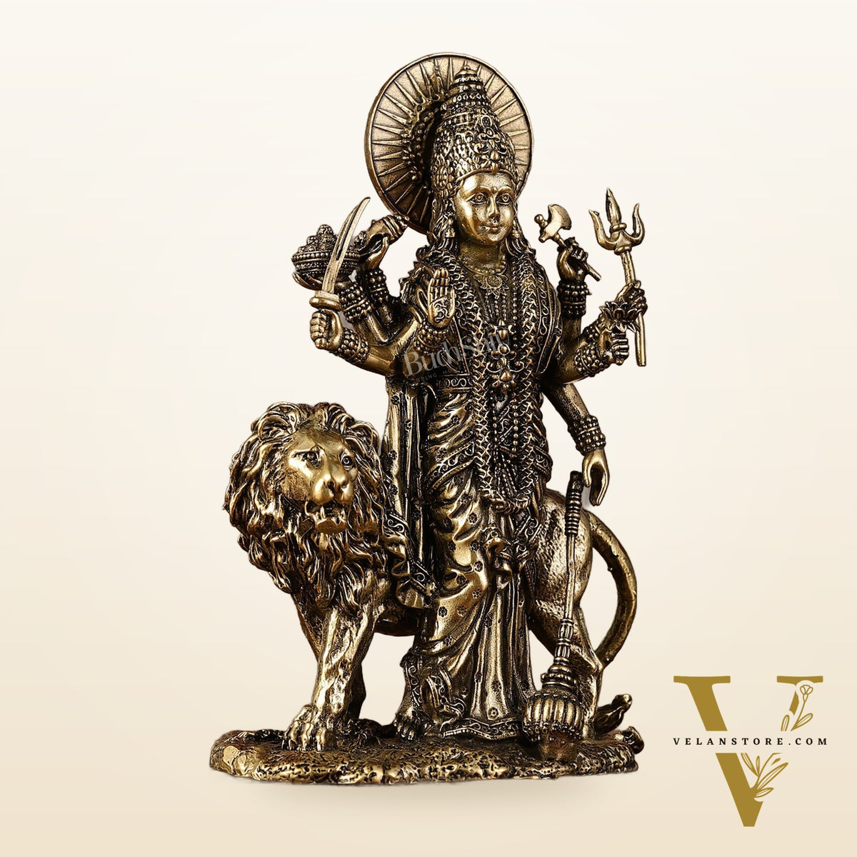 Pure Brass Standing Durga Ma Idol - 5 inch and 6 inch
