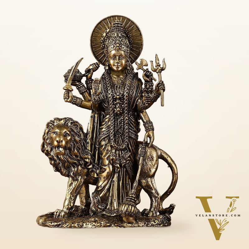 Pure Brass Standing Durga Ma Idol - 5 inch and 6 inch