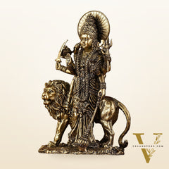 Pure Brass Standing Durga Ma Idol - 5 inch and 6 inch
