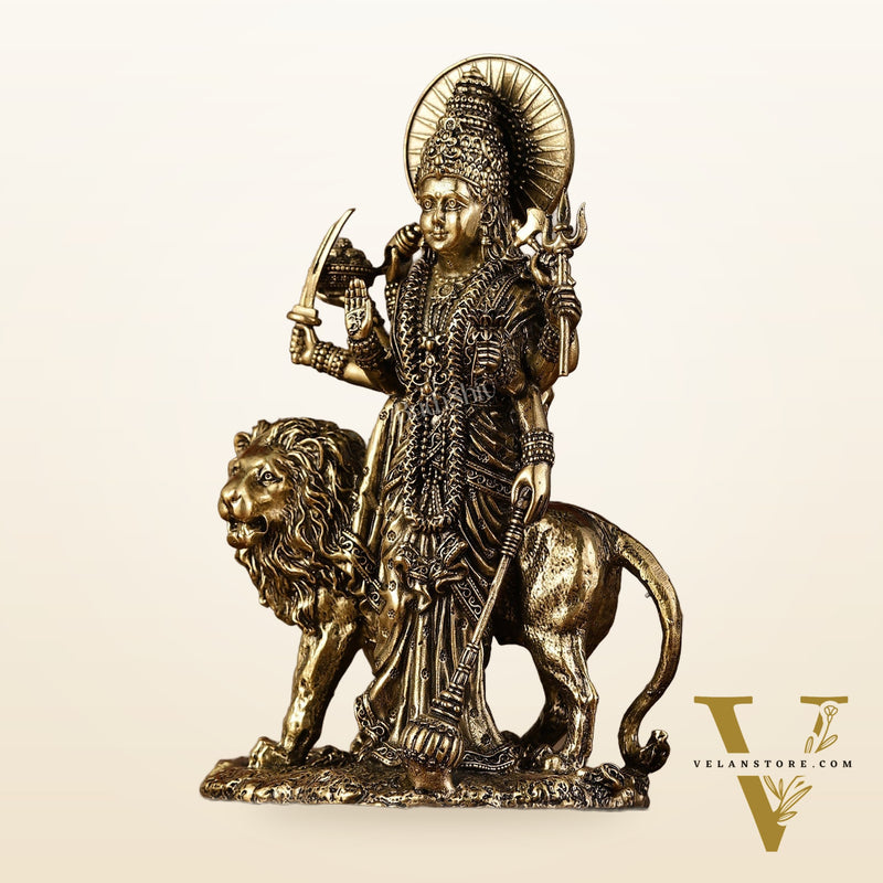 Pure Brass Standing Durga Ma Idol - 5 inch and 6 inch