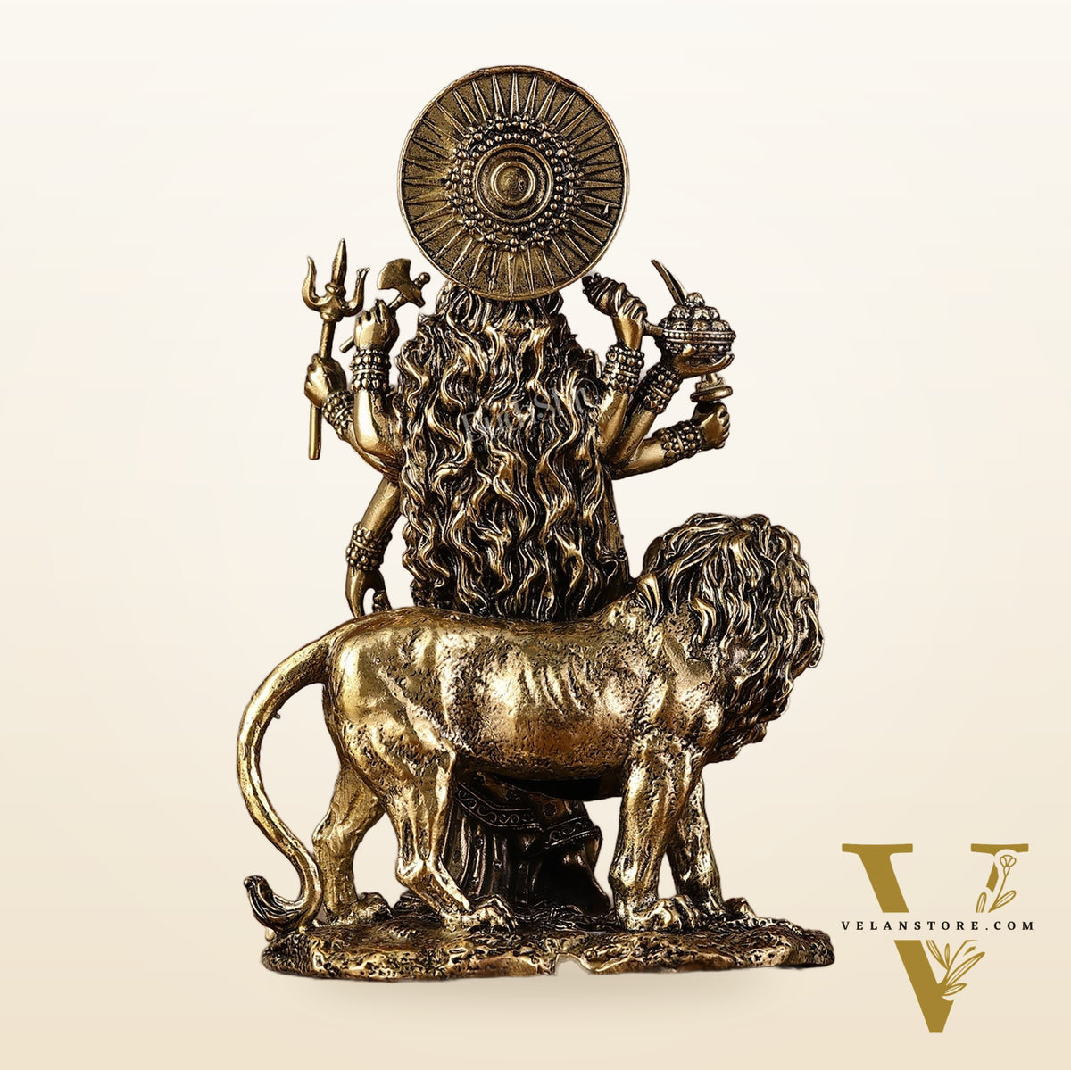 Pure Brass Standing Durga Ma Idol - 5 inch and 6 inch