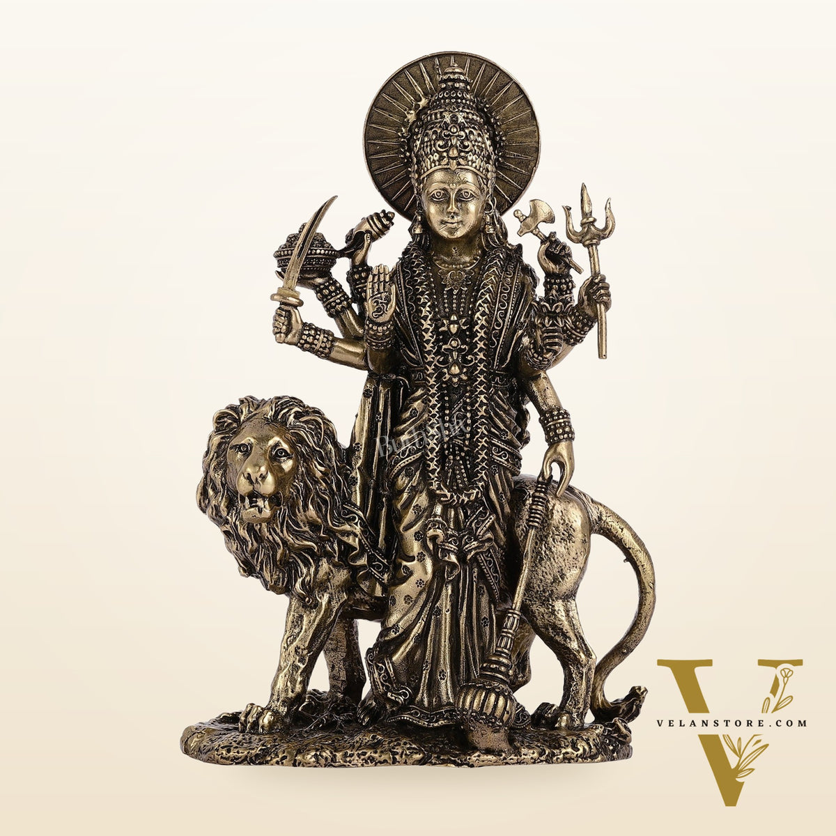 Pure Brass Standing Durga Ma Idol - 5 inch and 6 inch