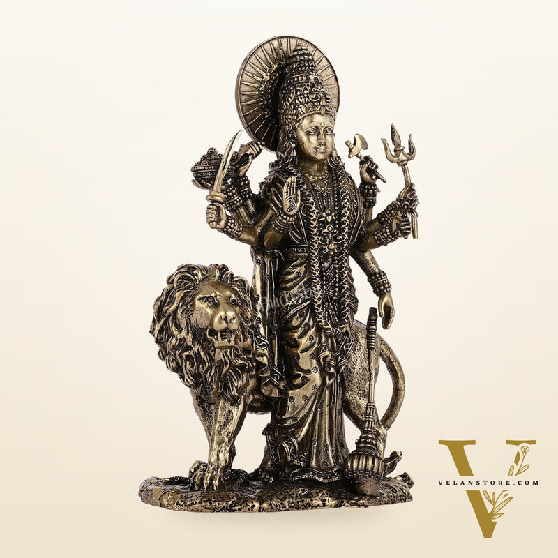 Pure Brass Standing Durga Ma Idol - 5 inch and 6 inch