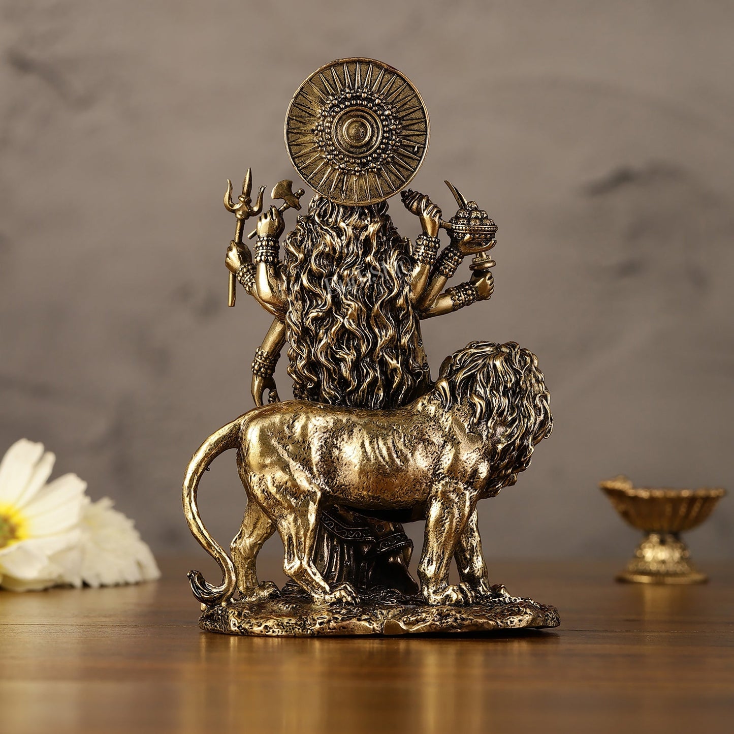 Pure Brass Standing Durga Ma Idol - 5 inch and 6 inch