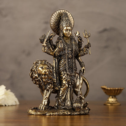Pure Brass Standing Durga Ma Idol - 5 inch and 6 inch