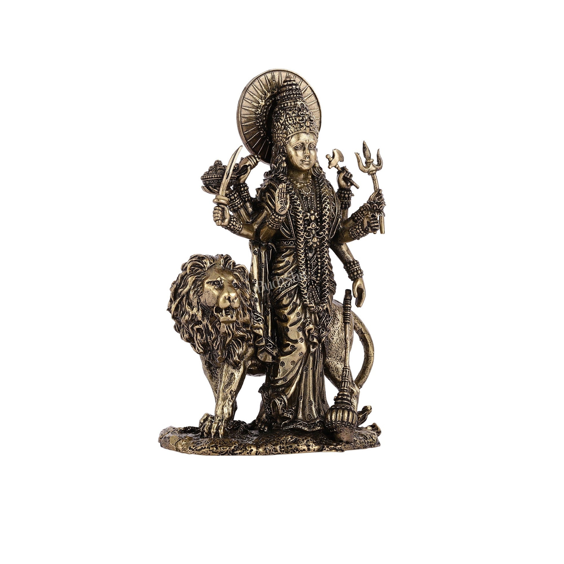 Pure Brass Standing Durga Ma Idol - 5 inch and 6 inch