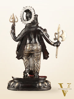 Pure Brass Standing Ganapati Statue - Black Finish | 18"