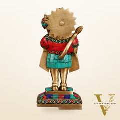 Pure Brass Standing Hanuman Blessing Idol | 6.5 Inch