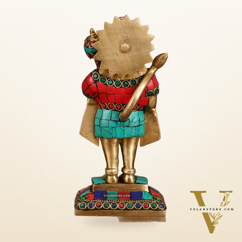 Pure Brass Standing Hanuman Blessing Idol | 6.5 Inch
