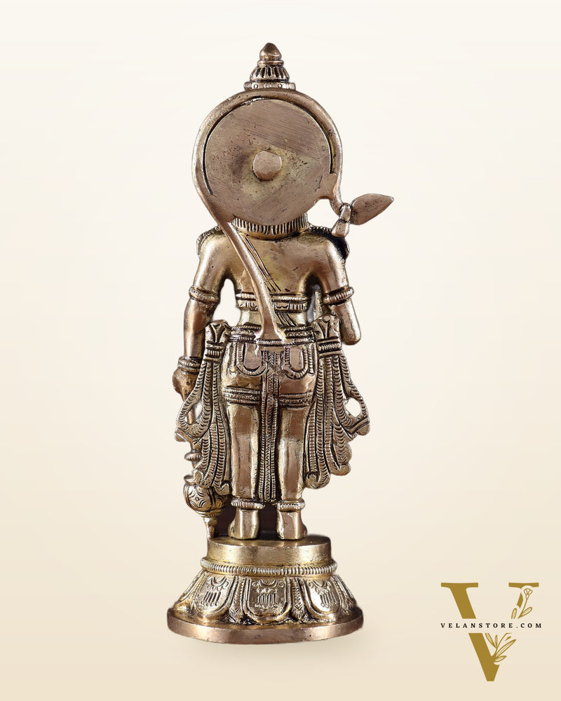 Pure Brass Standing Hanuman Idol – 8.5 Inch | Superfine Carving