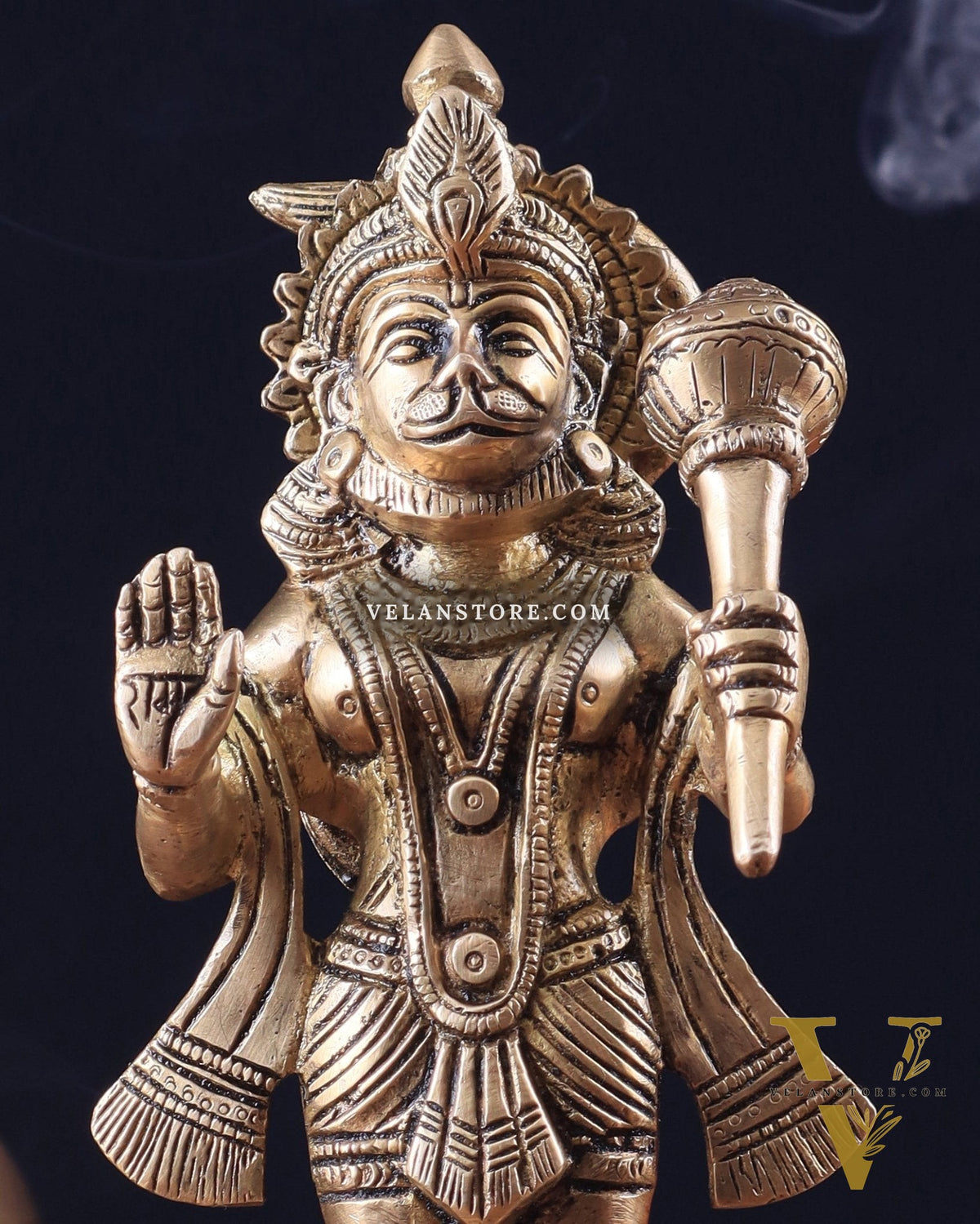 Pure Brass Standing Hanuman Ji Idol 8"