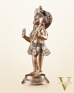 Pure Brass Standing Hanuman Ji Idol 8"