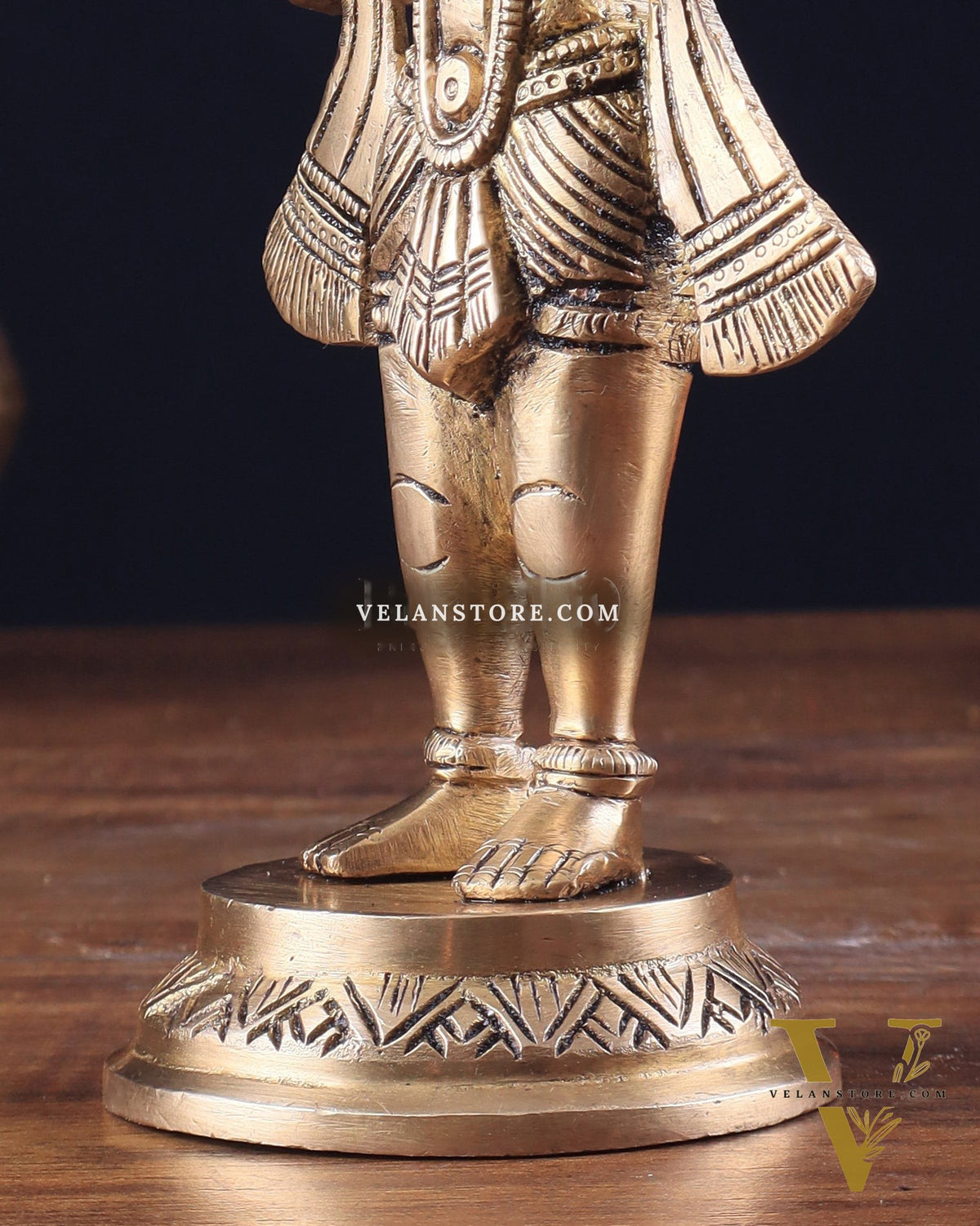Pure Brass Standing Hanuman Ji Idol 8"