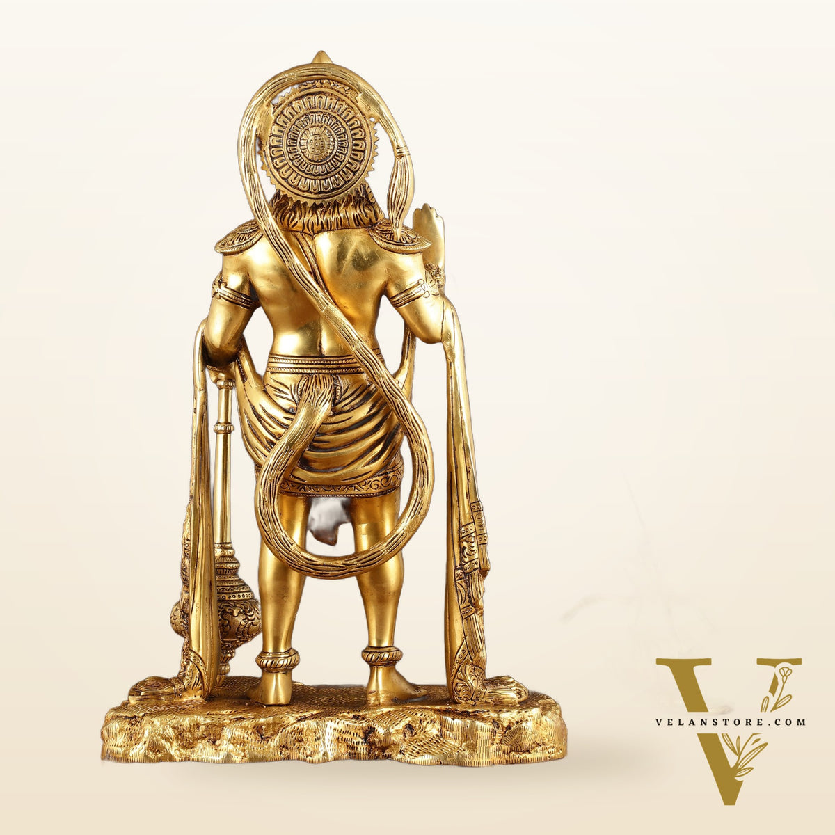 Pure Brass Standing Hanuman Statue - 18" | Symbol of Strength & Devotion