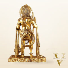 Pure Brass Standing Hanuman Statue - 18" | Symbol of Strength & Devotion