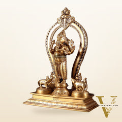 Pure Brass Standing Lord Ganesha Idol | 15” Height