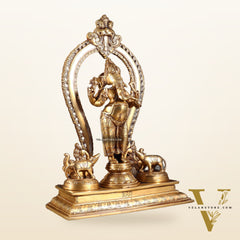 Pure Brass Standing Lord Ganesha Idol | 15” Height