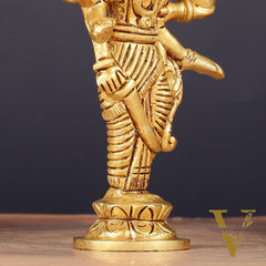 Pure Brass Standing Ma Durga Bhawani Idol | 5" Height