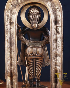 Pure Brass Superfine Ayodhya Ram Lalla Idol - 12" black and gold