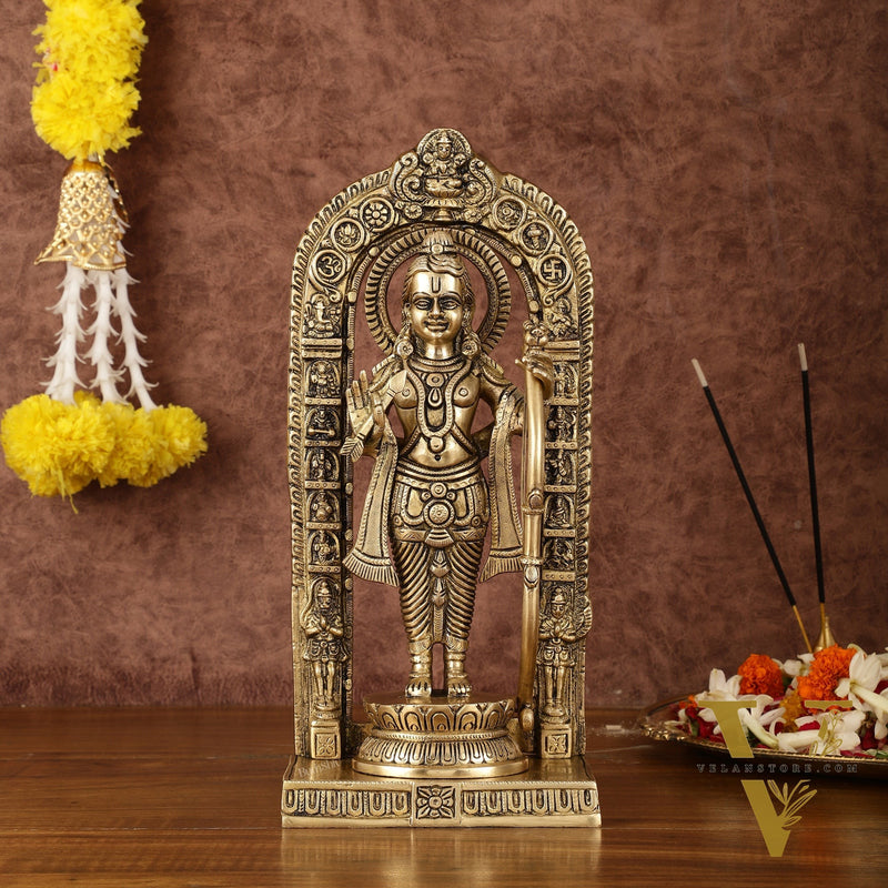 Pure Brass Superfine Ayodhya Ram Lalla Idol - 12"