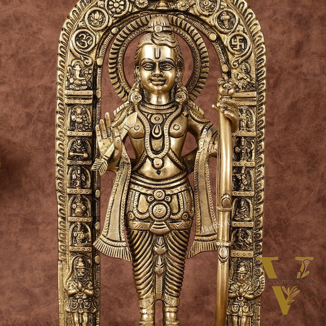 Pure Brass Superfine Ayodhya Ram Lalla Idol - 12"