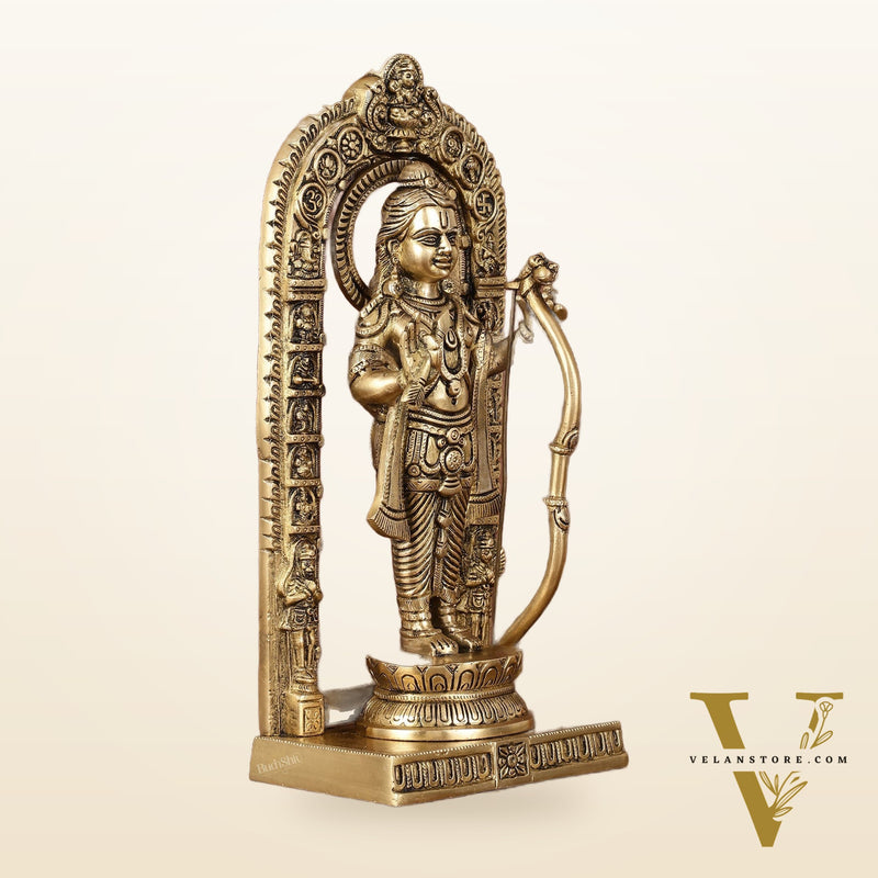 Pure Brass Superfine Ayodhya Ram Lalla Idol - 12"