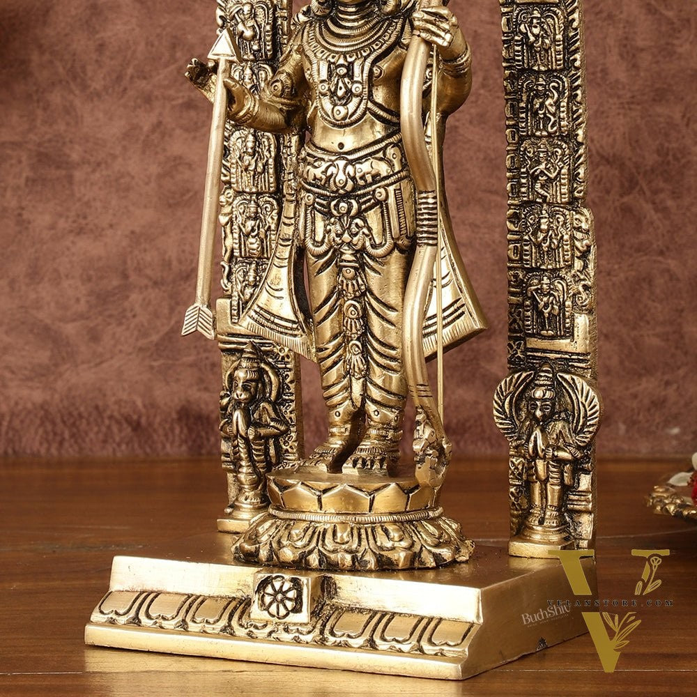 Pure Brass Superfine Ayodhya Ram Lalla Idol - 9.5"