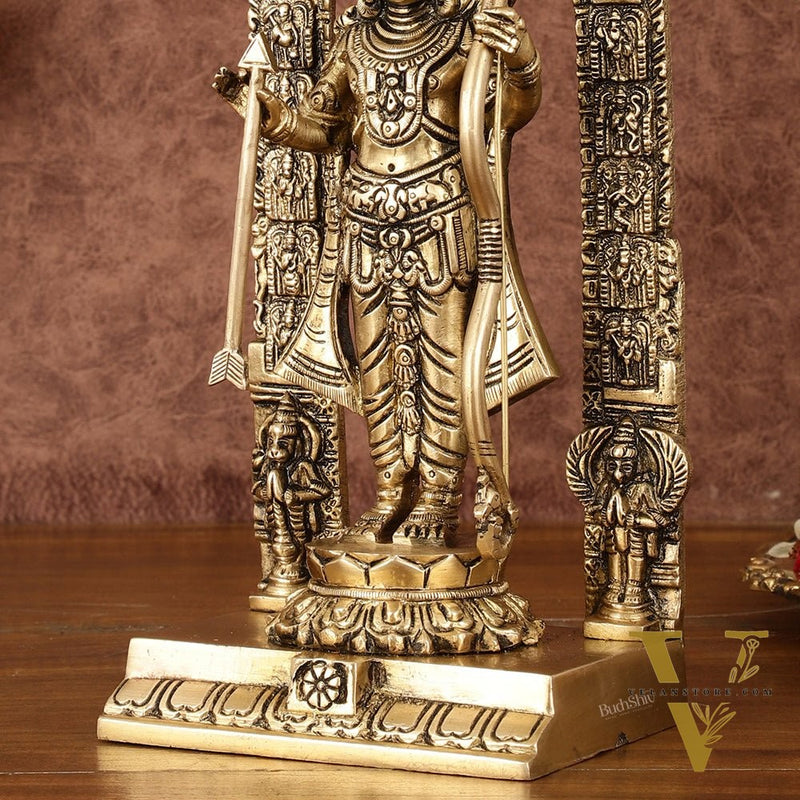 Pure Brass Superfine Ayodhya Ram Lalla Idol - 9.5"