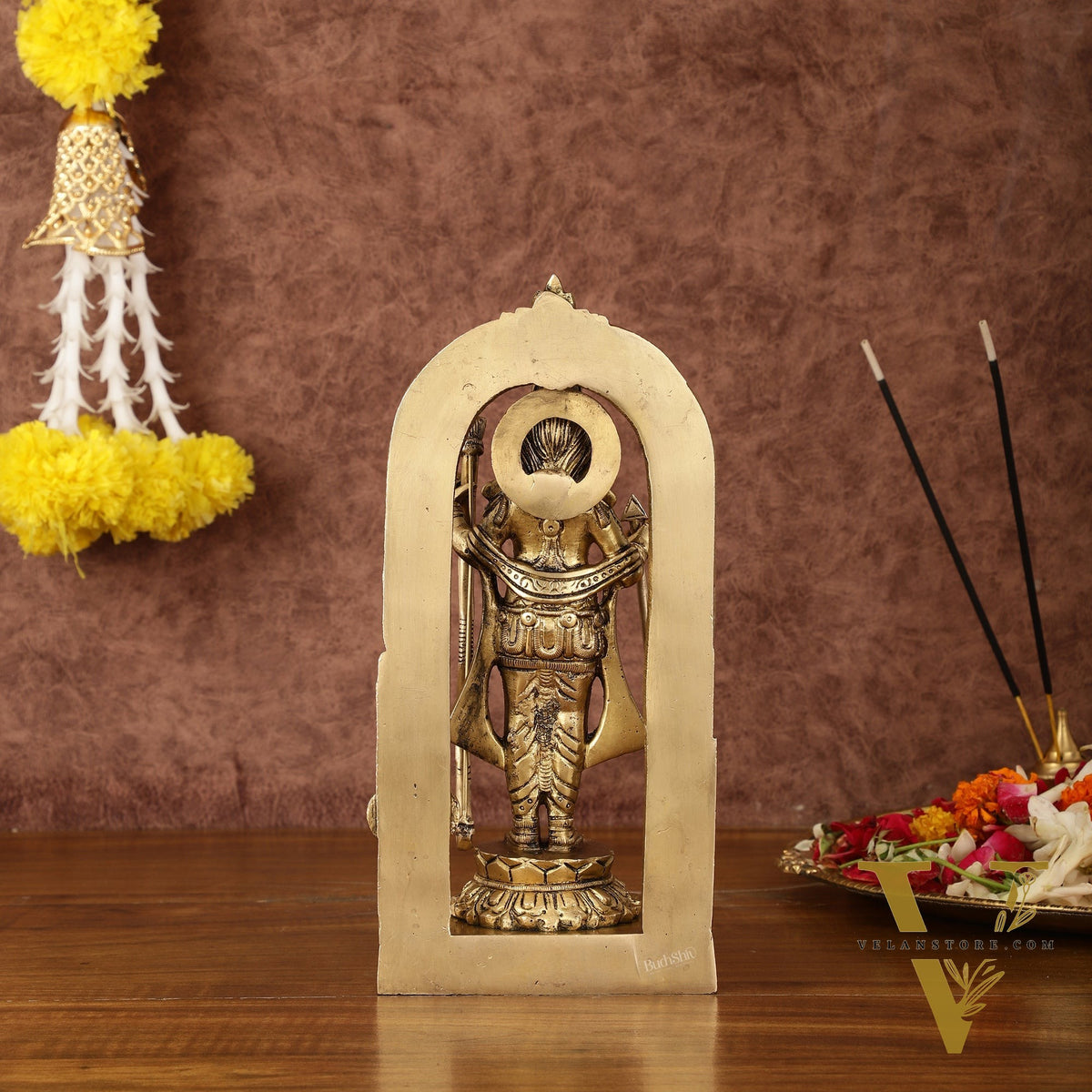 Pure Brass Superfine Ayodhya Ram Lalla Idol - 9.5"