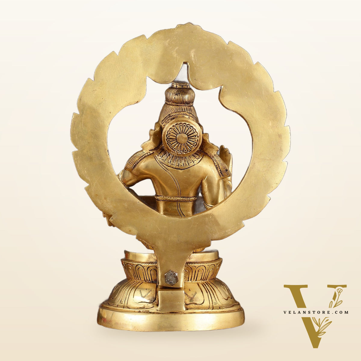 Pure Brass Superfine Ayyappa Swamy Idol - 12"