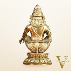 Pure Brass Superfine Ayyappa Swamy Idol - 6 in Height