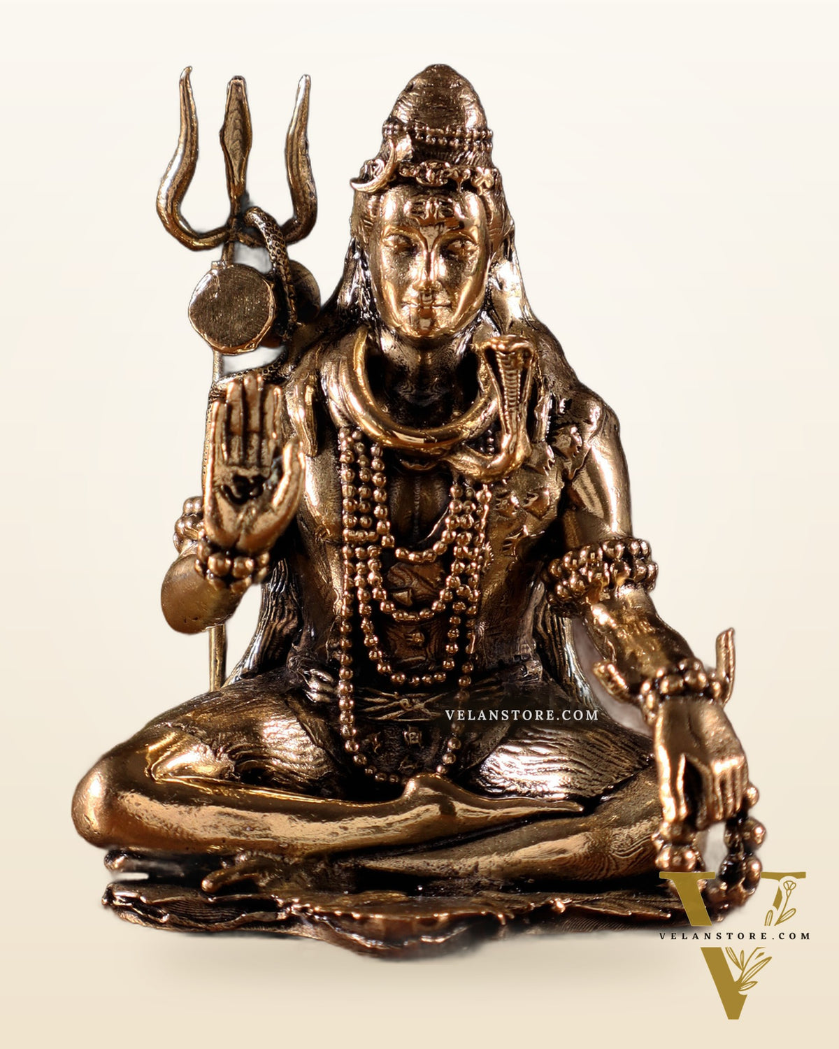 Pure Brass Superfine Blessing Lord Shiva Idol – 3"