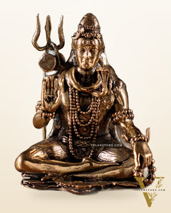 Pure Brass Superfine Blessing Lord Shiva Idol – 3"
