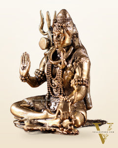 Pure Brass Superfine Blessing Lord Shiva Idol – 3"