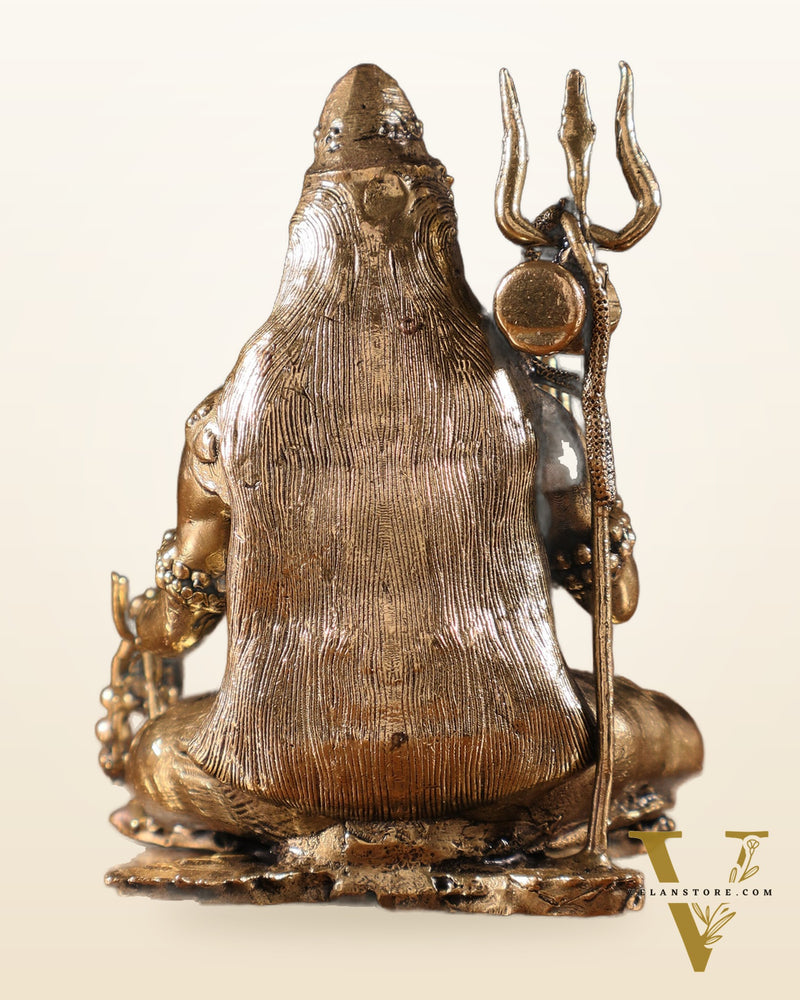 Pure Brass Superfine Blessing Lord Shiva Idol – 3"