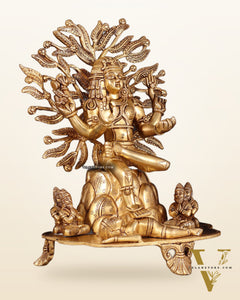 Pure Brass Superfine Dakshinamurthy Shiva 14"