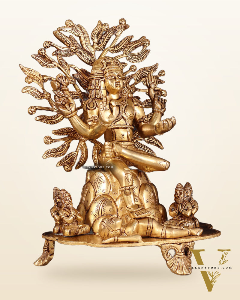 Pure Brass Superfine Dakshinamurthy Shiva 14"