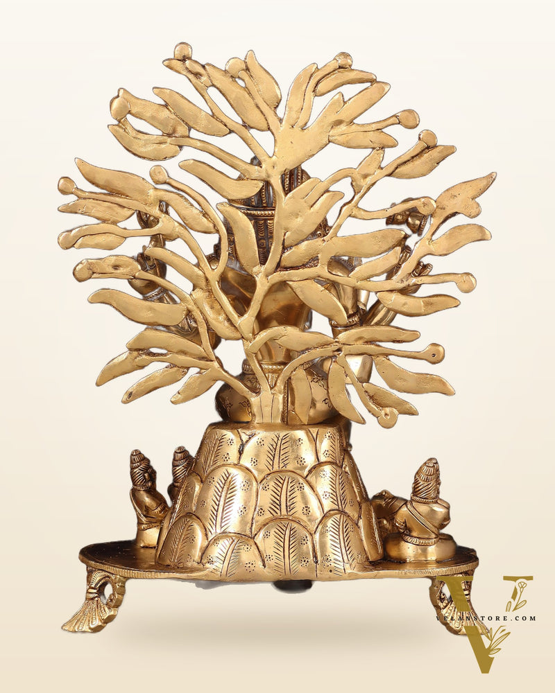 Pure Brass Superfine Dakshinamurthy Shiva 14"