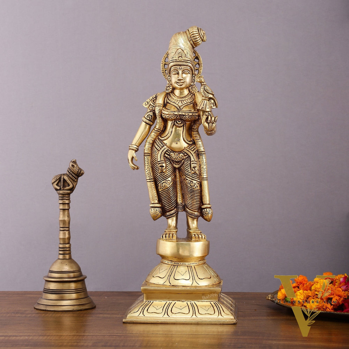 Pure Brass Superfine Devi Andal Idol - 16 Inch