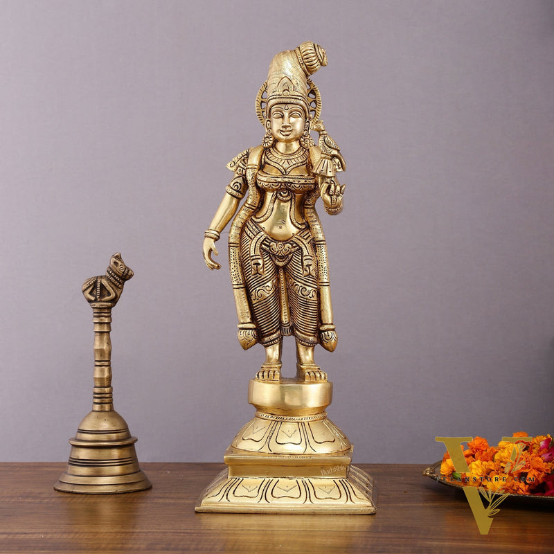 Pure Brass Superfine Devi Andal Idol - 16 Inch