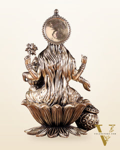 Pure Brass Superfine Dhan Lakshmi Idol – 10 Inch | Intricately Handcrafted