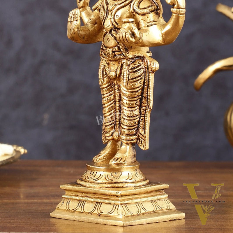 Pure Brass Superfine Dhanvantari Idol - 6.5" Height