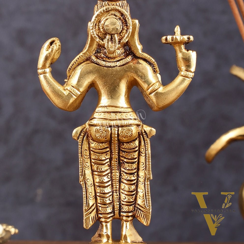 Pure Brass Superfine Dhanvantari Idol - 6.5" Height