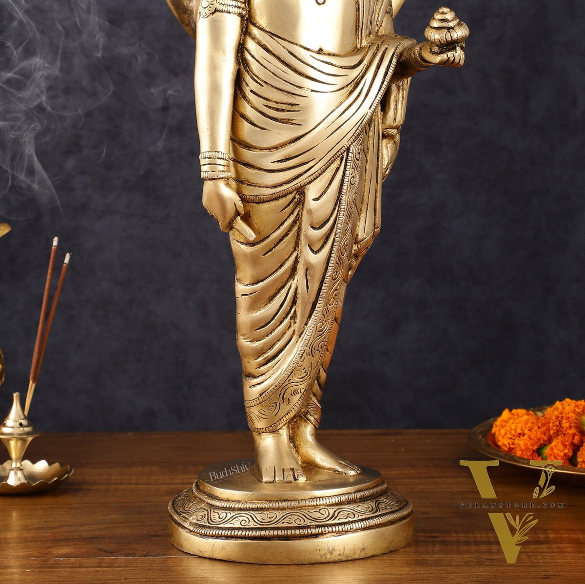 Pure Brass Superfine Dhanvantari Statue - 18" Height, 6 kg
